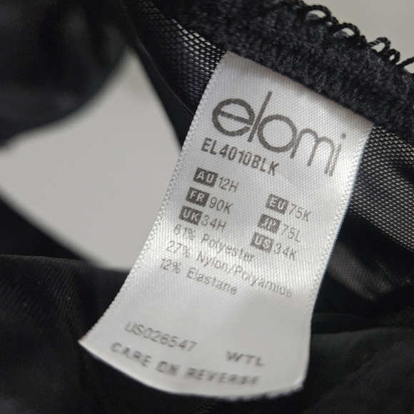 Elomi Black Lace Full-Coverage Bra - Picture 5 of 7